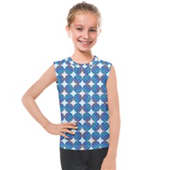 Geometric Dots Pattern Kids  Mesh Tank Top