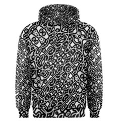 Interlace Black And White Pattern Men s Core Hoodie by dflcprintsclothing