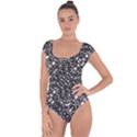 Interlace Black And White Pattern Short Sleeve Leotard  View1