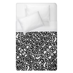 Interlace Black And White Pattern Duvet Cover (single Size) by dflcprintsclothing