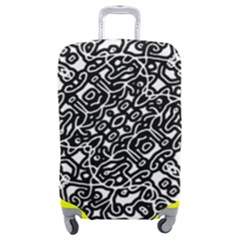 Interlace Black And White Pattern Luggage Cover (medium)