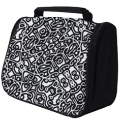 Interlace Black And White Pattern Full Print Travel Pouch (big) by dflcprintsclothing