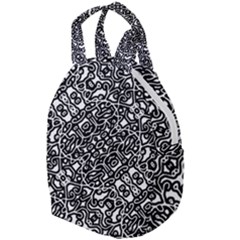 Interlace Black And White Pattern Travel Backpacks by dflcprintsclothing