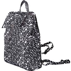 Interlace Black And White Pattern Buckle Everyday Backpack