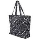 Interlace Black And White Pattern Zip Up Canvas Bag View1