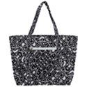 Interlace Black And White Pattern Zip Up Canvas Bag View3