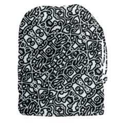 Interlace Black And White Pattern Drawstring Pouch (3xl) by dflcprintsclothing