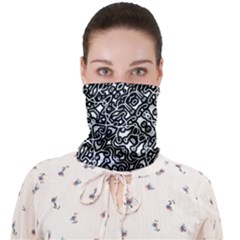 Interlace Black And White Pattern Face Covering Bandana (adult) by dflcprintsclothing