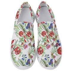 Summer flowers pattern Men s Slip On Sneakers