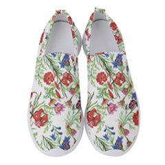 Summer flowers pattern Women s Slip On Sneakers