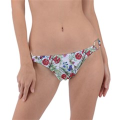 Summer Flowers Pattern Ring Detail Bikini Bottom by goljakoff