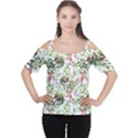 Green flora Cutout Shoulder Tee View1