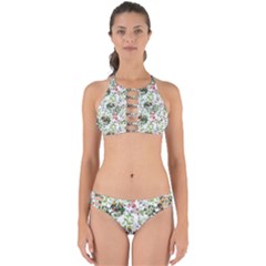 Green Flora Perfectly Cut Out Bikini Set by goljakoff