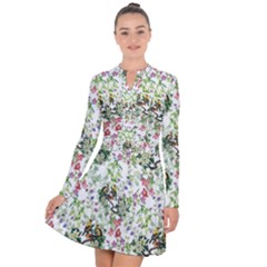 Green Flora Long Sleeve Panel Dress by goljakoff