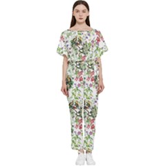 Green Flora Batwing Lightweight Jumpsuit by goljakoff