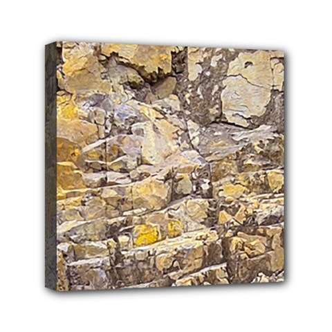 Rocky Texture Grunge Print Design Mini Canvas 6  X 6  (stretched) by dflcprintsclothing