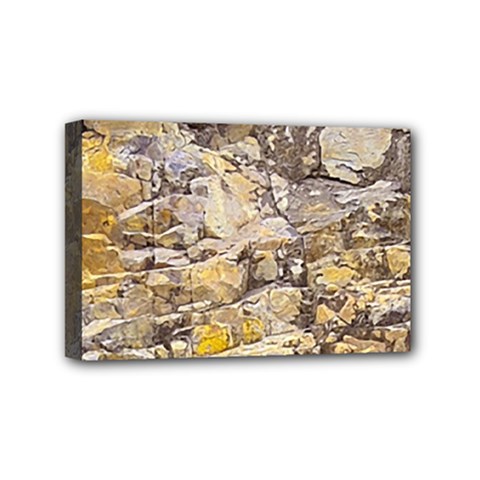 Rocky Texture Grunge Print Design Mini Canvas 6  X 4  (stretched) by dflcprintsclothing