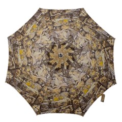 Rocky Texture Grunge Print Design Hook Handle Umbrellas (medium) by dflcprintsclothing