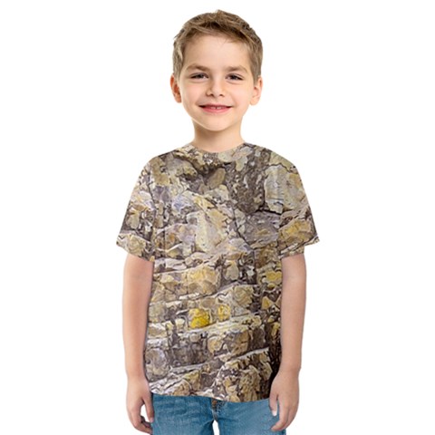 Rocky Texture Grunge Print Design Kids  Sport Mesh Tee by dflcprintsclothing