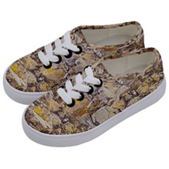 Rocky Texture Grunge Print Design Kids  Classic Low Top Sneakers by dflcprintsclothing