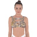 Rocky Texture Grunge Print Design Bandaged Up Bikini Top View1