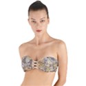 Rocky Texture Grunge Print Design Twist Bandeau Bikini Top View1