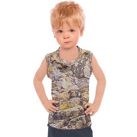 Rocky Texture Grunge Print Design Kids  Sport Tank Top by dflcprintsclothing