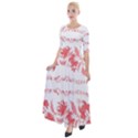 Folk ornament Half Sleeves Maxi Dress View1