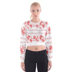 Folk Ornament Cropped Sweatshirt by Eskimos