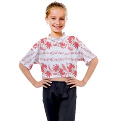 Folk Ornament Kids Mock Neck Tee