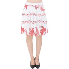 Folk Ornament Velvet High Waist Skirt by Eskimos