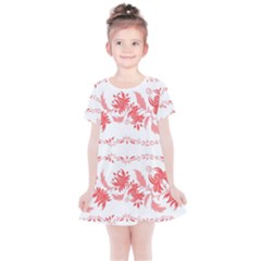 Folk Ornament Kids  Simple Cotton Dress by Eskimos