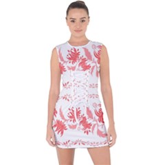 Folk Ornament Lace Up Front Bodycon Dress by Eskimos