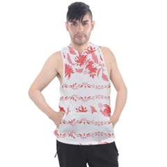 Folk Ornament Men s Sleeveless Hoodie by Eskimos