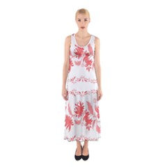 Folk Ornament Sleeveless Maxi Dress