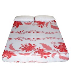 Folk Ornament Fitted Sheet (king Size)