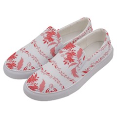 Folk Ornament Men s Canvas Slip Ons