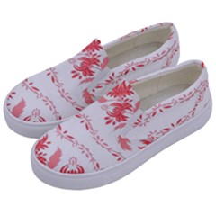 Folk Ornament Kids  Canvas Slip Ons