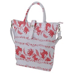 Folk Ornament Buckle Top Tote Bag