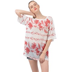 Folk Ornament Oversized Chiffon Top