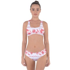 Folk Ornament Criss Cross Bikini Set