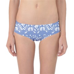 Blue White Ornament Classic Bikini Bottoms by Eskimos