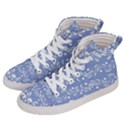 Blue white ornament Men s Hi-Top Skate Sneakers View2