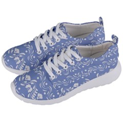 Blue White Ornament Men s Lightweight Sports Shoes by Eskimos