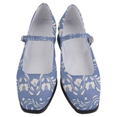 Blue White Ornament Women s Mary Jane Shoes by Eskimos