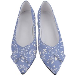 Blue White Ornament Women s Bow Heels by Eskimos