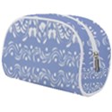 Blue white ornament Make Up Case (Medium) View2