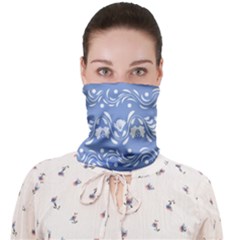 Blue White Ornament Face Covering Bandana (adult) by Eskimos