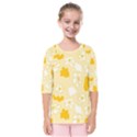 Abstract daisy Kids  Quarter Sleeve Raglan Tee View1