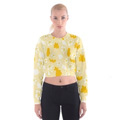 Abstract Daisy Cropped Sweatshirt by Eskimos